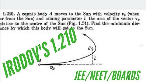 Irodov solution 1.210 | minimum distance of approach | gravitation | jee | neet