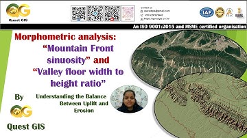 1. Morphometric analysis Mountain front sinuosity (Smf) and Valley floor width to height ratio (Vf)