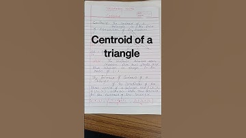 centroid of a triangle part -1 , Geometry notes "maths tricks by dynamic classes"