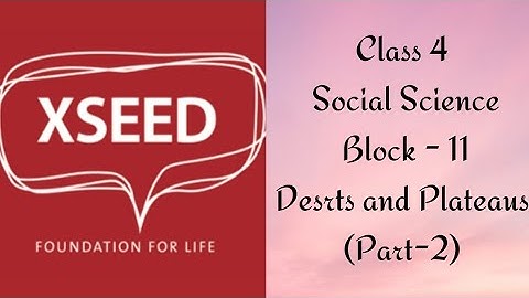 Class 4 Social Science Block- 11 Desert and Plateaus (Part-2)