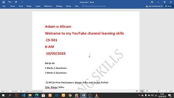 CS 501 latest final term paper question spring 2020 | cs 501 latest paper 8 am 10/09/2020 |all paper