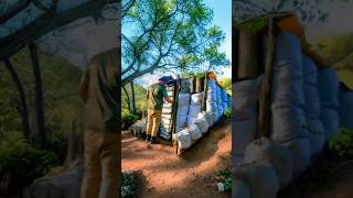 Shelter Construction in Nature | Shelter Construction in the Comfort of Home #shorts