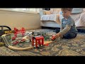 Giant bean Fire Station Wooden Train Set Review!