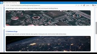 Online computer bug tracking system 