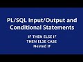 PL/SQL Input, Output & Conditional Logic #ronakstech #learnsql #database