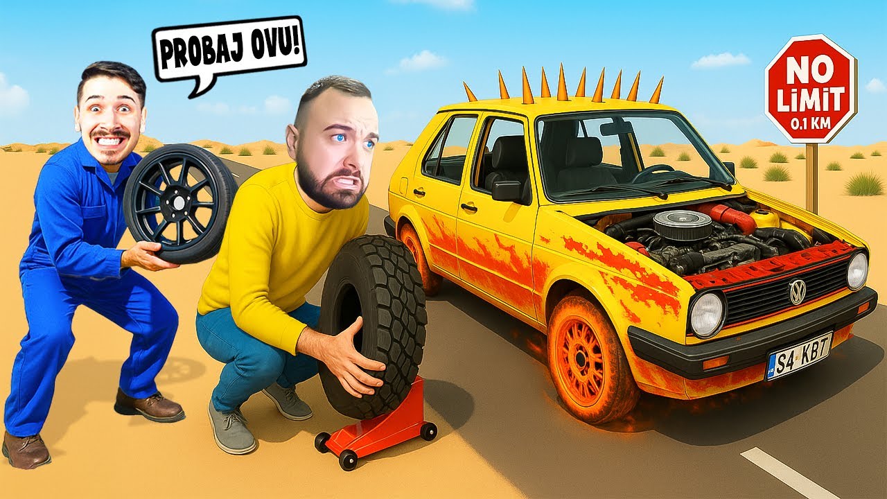 PUKLA NAM JE GUMA NA GOLFU USRED PUSTINJE!!! A EVO KAKO? 😱🔥 #7