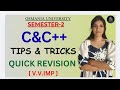 C&amp;C++ | QUICK REVISION | 💯  PASS | SEMESTER-2 OSMANIA UNIVERSITY | 2026 | @shivanipallela 
