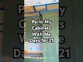 Paint my cabinets with me days16-21 #highglosspaint #finepaintsofeurope #paintedcabinets #kitchen