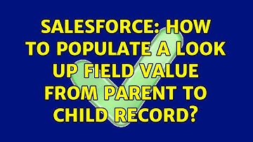 Salesforce: How to populate a look up field value from parent to child record?