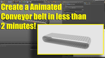 Cinema  4D Tutorial Design and Animate a Conveyor belt in less than 2 minutes!