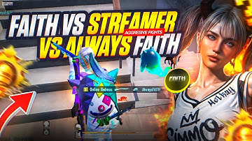 ☠️ FAITH IN COMPETITIVE & Vs 3 STREAMERS ‼️ FASTEST 1V4 CLUTCHES SOLO V SQUAD / BGMI