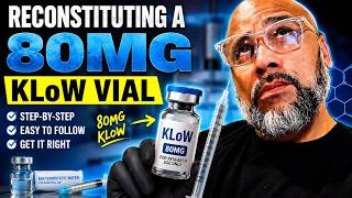 Reconstituting an 80mg research peptide vial of klow.