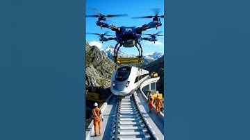 Ai Railway Construction via Drones: The Technology of the Future! #drone #automobile #technology