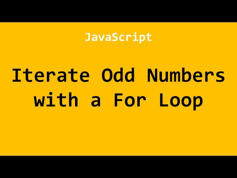 Iterate Odd Numbers