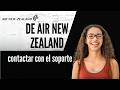 Cómo contactar con el soporte de Air New Zealand