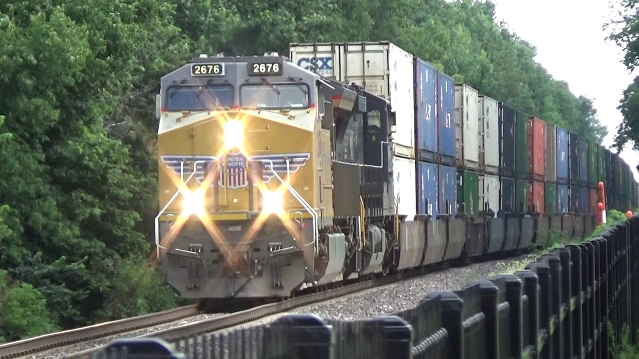 NS, UP, & Amtrak Trains in Hannibal, MO and Springfield, IL YouTube