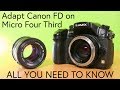 How to Adapt CANON FD Lenses to M43, Indepth Overview