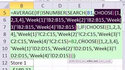Excel Magic Trick 834: Average with Multiple Criteria Data Spread Out Across Many Sheets & Columns