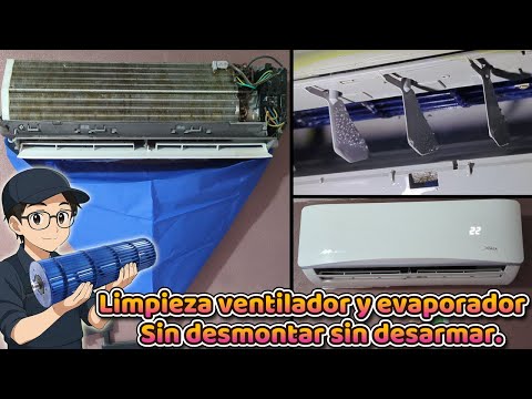 Minisplit Maintenance Without Disassembly - Evaporator and Turbine Cleaning