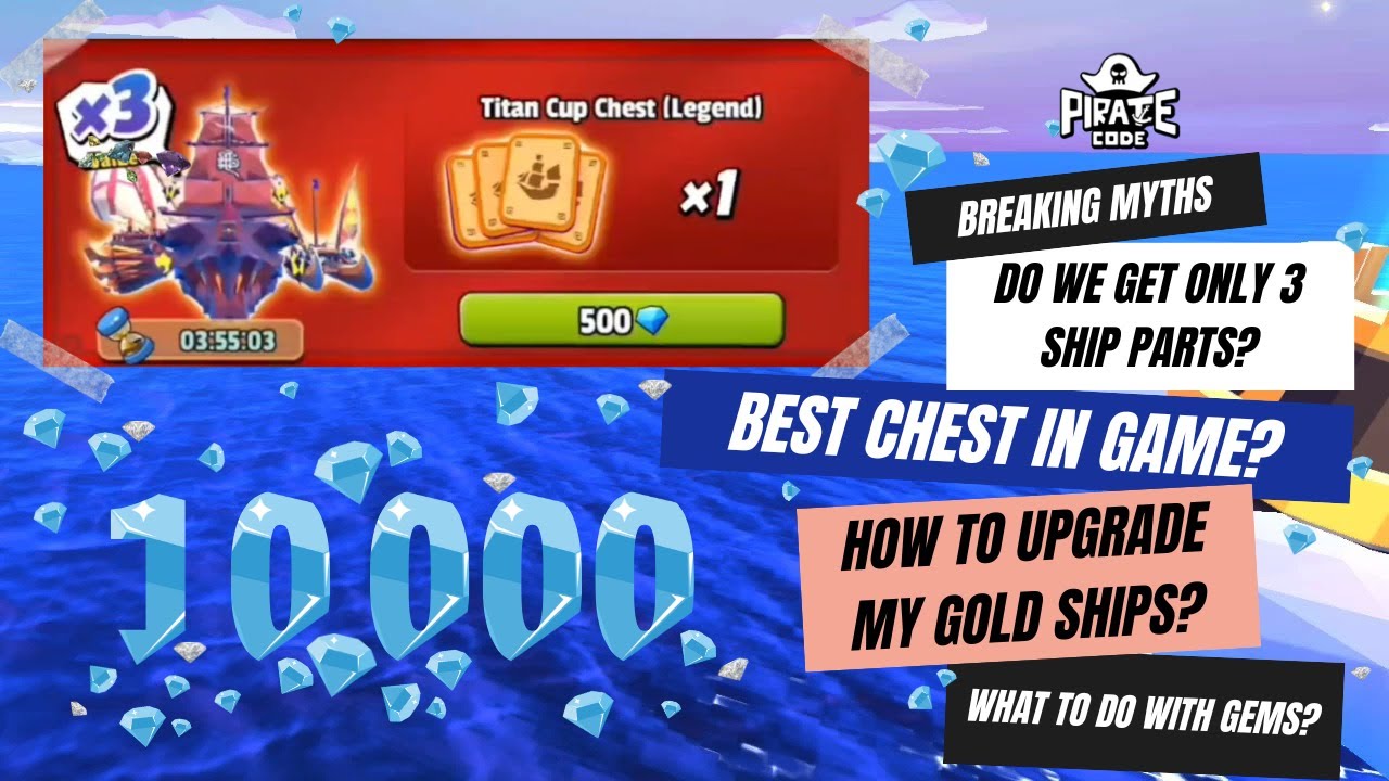 Opening Titan Cup Chests worth 10k gems💎 Pirate Code pvp battles at