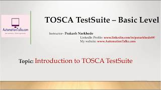 1. Introduction to TOSCA TestSuite
