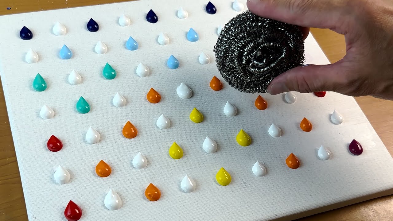 Scorching sun and starry sky/steel wool painting/acrylic painting YouTube