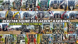 LINEUP OF RACING SOUND SYSTEMS AT THE MRAWAN CARNIVAL 2026, FULL SPECIAL SPECS