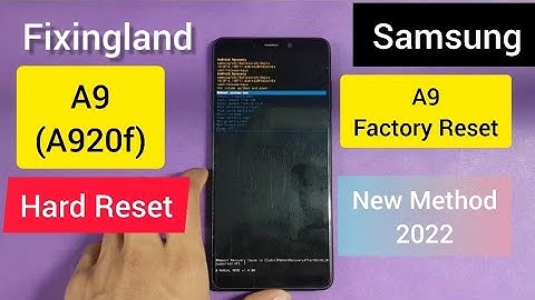 Hard Reset / Samsung galaxy A9 2018 (A920f) Hard Reset & Unlock Pattern / New Method 2022