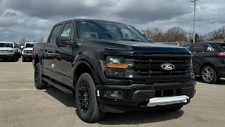 2024 Ford F150 XLT Powerboost in Agate Black Metallic full walk around!