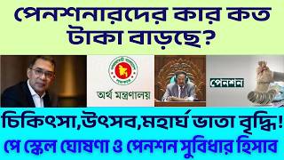 পেনশন ১০০ শতাংশ পর্যন্ত বৃদ্ধি পেল | মাসিক পেনশন ও চিকিৎসাভাতায় আসছে সুসংবাদ |