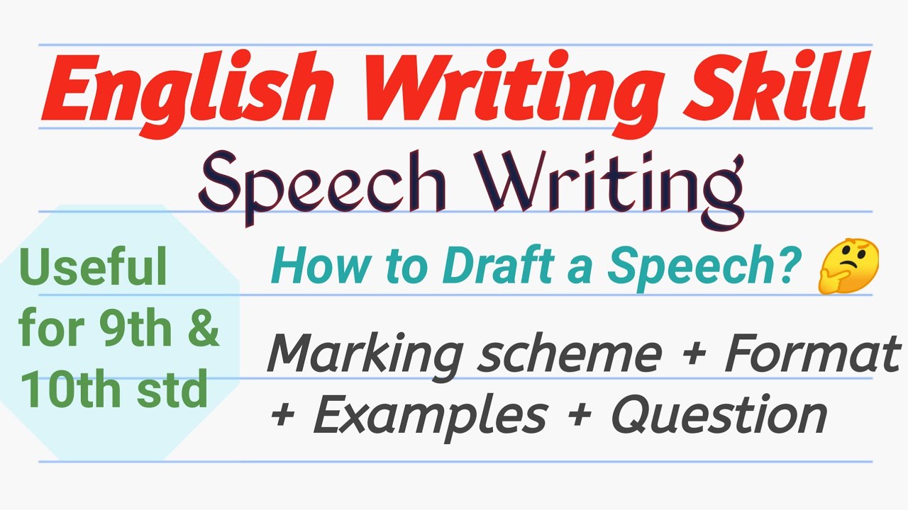 speech writing questions for class 10