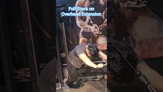 Full stack overhead extensions: Triceps gains or triceps pain? 😅💪 #ArmDayStruggles#fatlossjourney