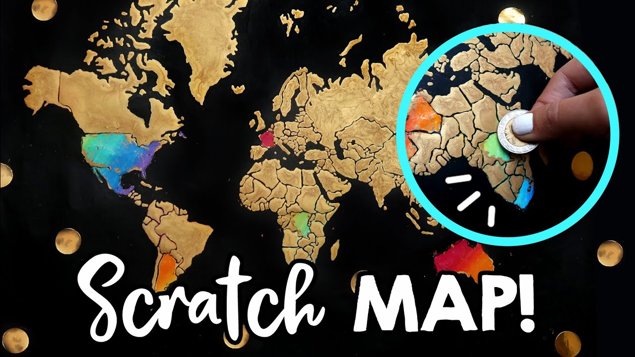 Scratch Mapa Mundi para rascar - Para decorar - Los mejores