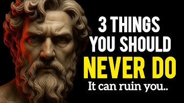 Three Things You Must Stop Doing Immediately Before They Ruin Your Life | STOICISM | STOIC WISDOM 