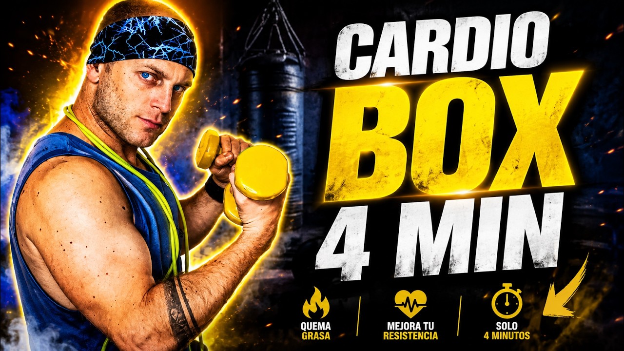 Rutina CARDIO BOX PARA QUEMAR GRASA | HIIT TABATA 4 MINUTOS con Pesas 🔥 ...