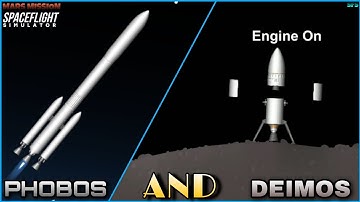 Mars Moons PHOBOS AND DEIMOS Landing Mission Launch in spaceflight simulator