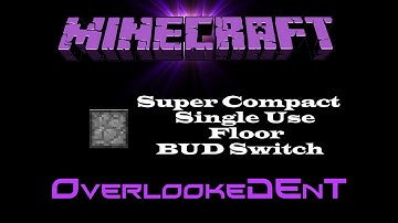 Super Compact Single Use Floor BUD Swtich - Minecraft Xbox 360/PS3 - [Tutorial]