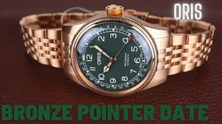 Full Bronze! Oris Big Crown Pointer Date! Profile