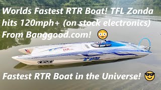 Fastest RTR boat in the Universe! TFL Zonda @ 123.6mph!  Props by Dasboata