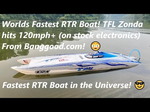 Giant $7000 RC Boat Pushes for 100mph! Push The Limits Mystic 5000  Off-Shore Speed Boat 