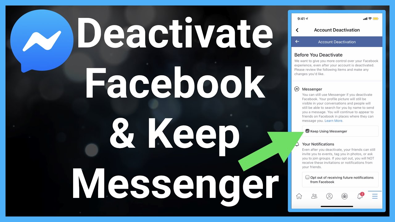 How To Deactivate Your Facebook Account But Keep Messenger - YouTube