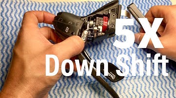 Sram shifter multi down shift demonstration