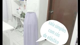 Costurando com a Hanan – Saia simples com cós de elástico