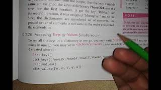 Class-11 Chapter -13 Dictionary Part-2 Traversing Dictionary,Accessing key and value characteristics