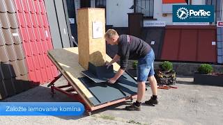 Montážny postup oplechovanie (lemovanie) komína systémom Kominflex, krytina  strešný panel - YouTube