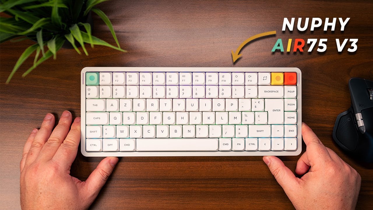 Clavier Mécanique Sans Fil NUPHY Air 75 - Argenté QWERTY - Occasion