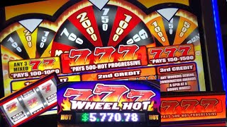 🔥 777 Wheel Hot Slot Machine 🔥 Trying My Luck On This New Game At Our Local Casino 🎰👍😁 screenshot 3