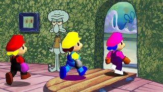 SM231 Shorts: Squidward Kicks Mario Recolors Out