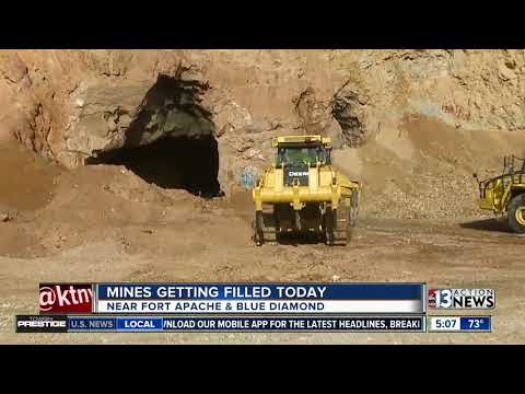 Crews begin filling Blue Diamond mines