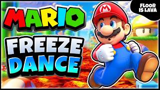 Mario Freeze Dance Party! 🧊 Brain Break For Kids | Kids Fitness | Just Dance | Danny Go Inspired